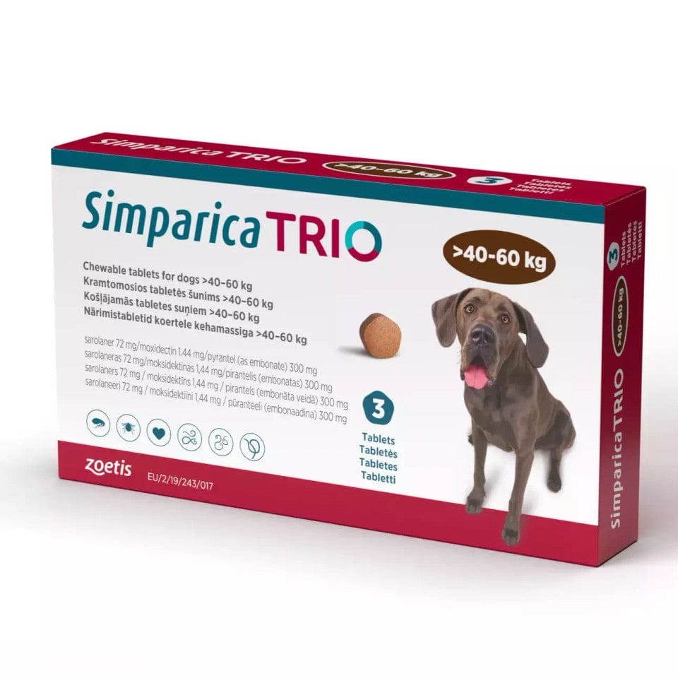 Simparica TRIO - Triple Protection for Dogs in One Tasty Monthly Chew  5.6 - 11 (lbs)